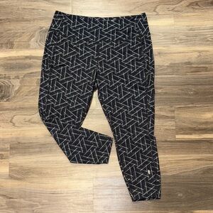 L.L. Bean Black and White Patterned Pants